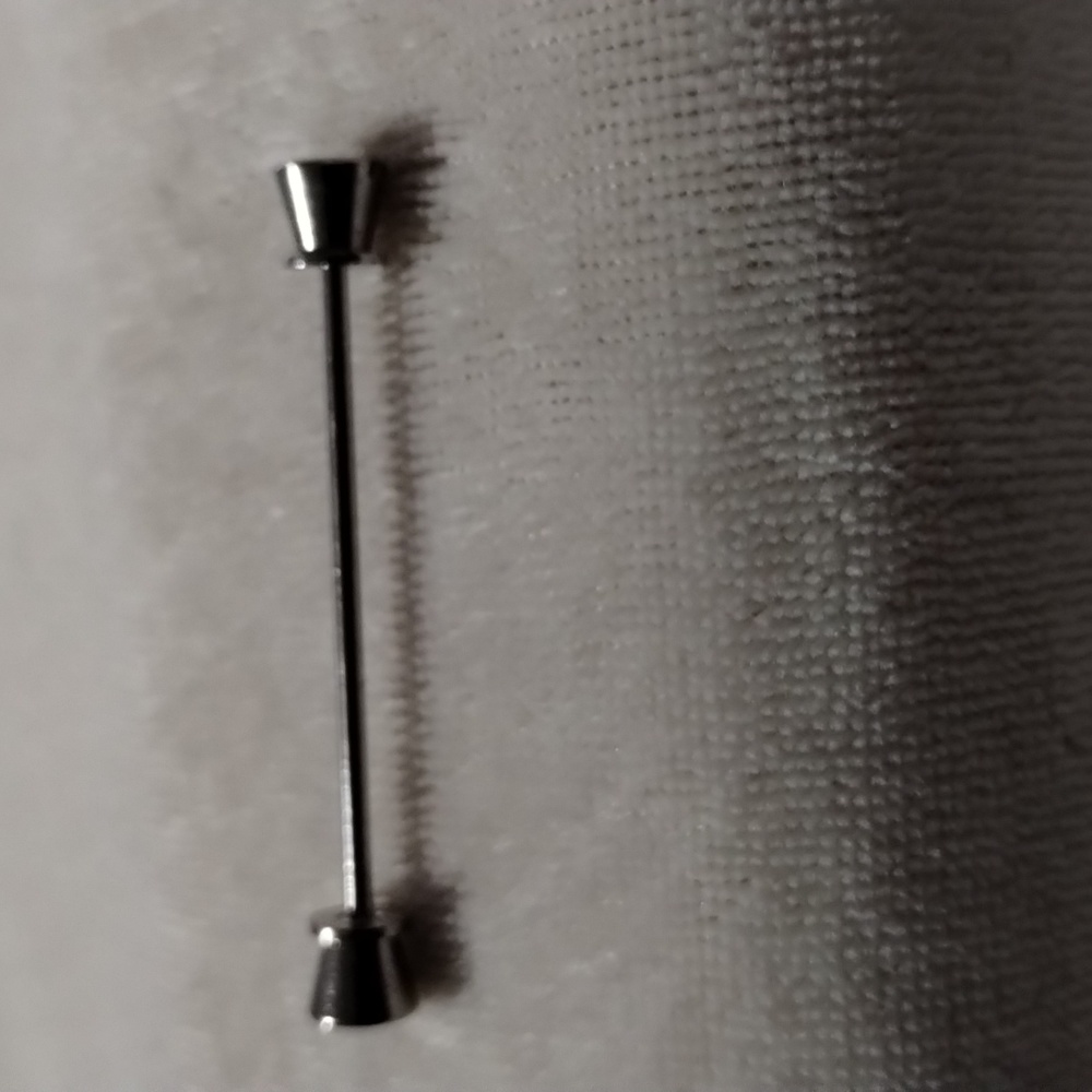 Vintage Men's Collar Bar Mid Century Collar Pin Screw Style Pin Top Collar Stay.